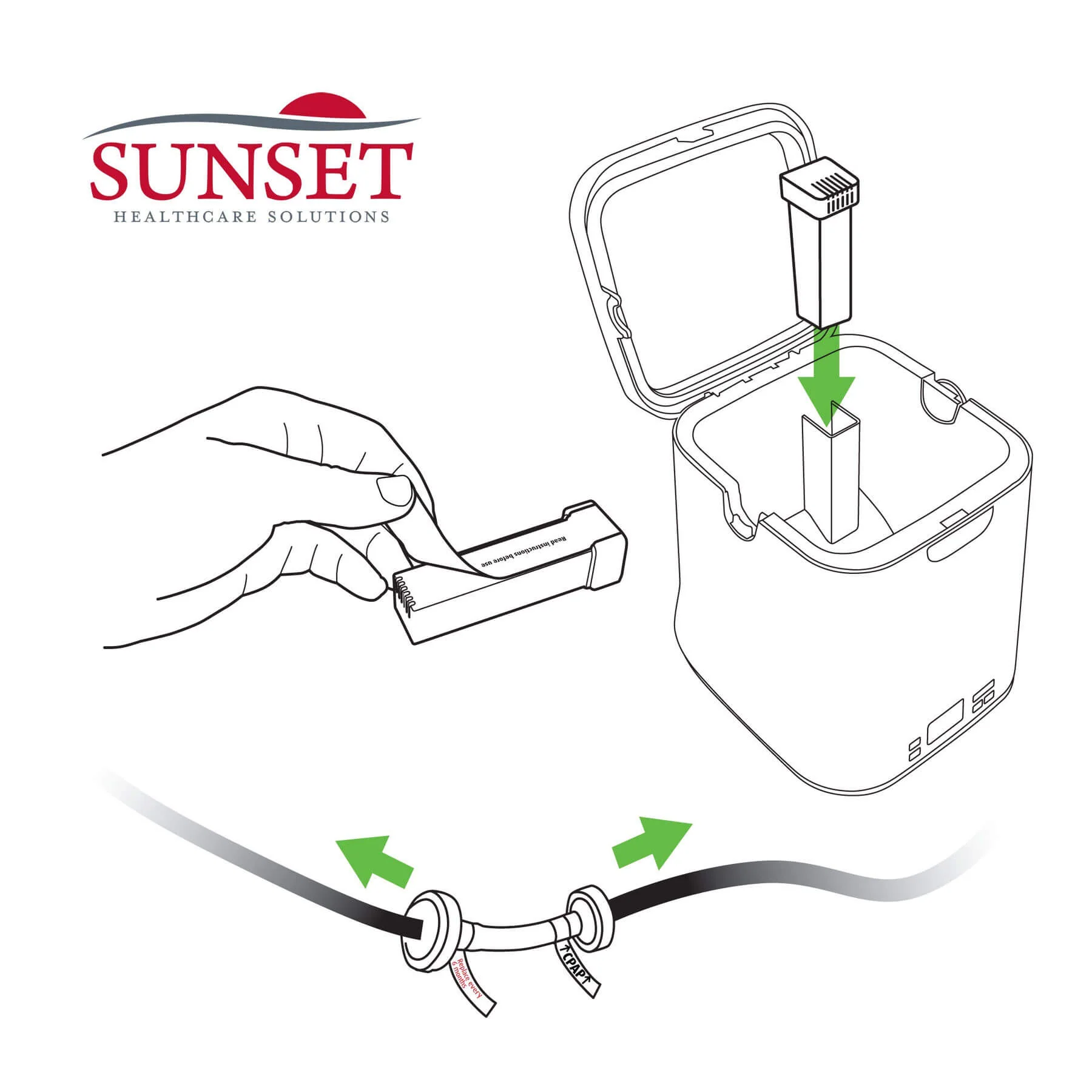 Sunset Healthcare Solutions Filter and Check Valve Kit for SoClean 2 CPAP Cleaning Device - Image 3